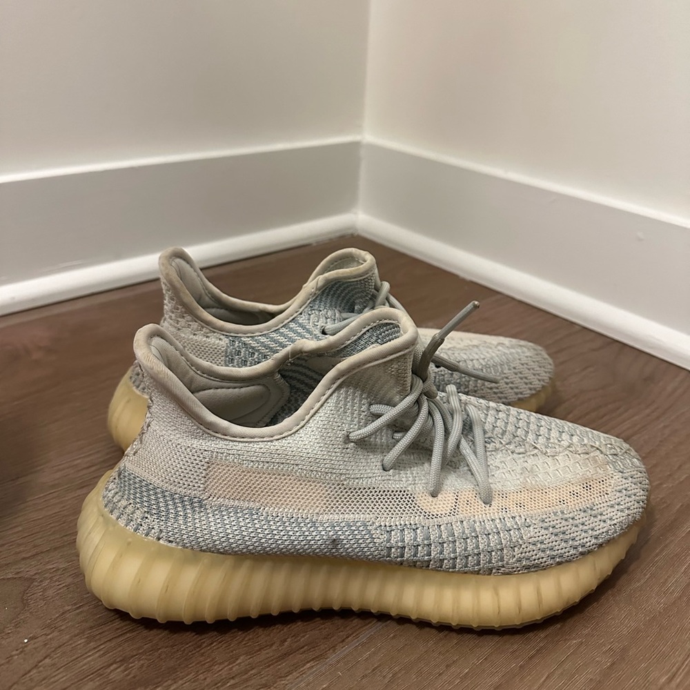 Yeezy Sneakers in Gray Blue and Cream